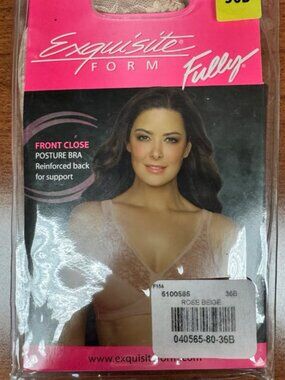 Exquisite Form Front Closure Bra, Size 36B